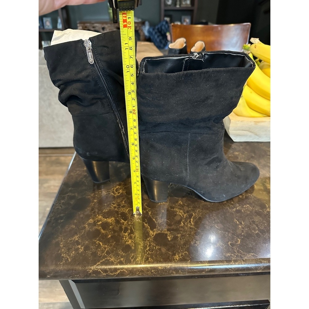 Circus by Sam Edelman Willow Black Slouchy Ankle Boots Block Heel Womens Sz 10M